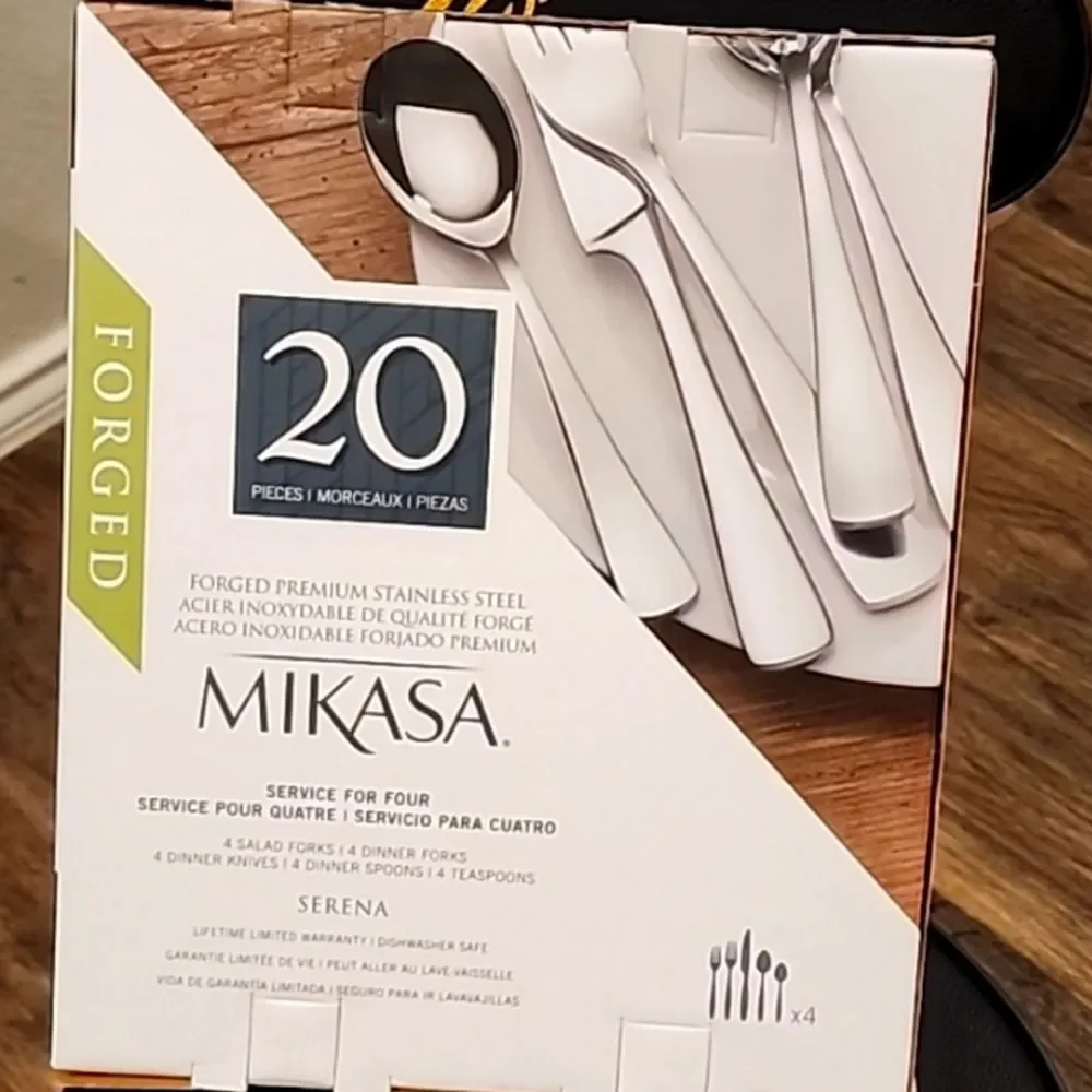Mikasa Forged‎ Serena 20-Piece Stainless Steel Flatware Set